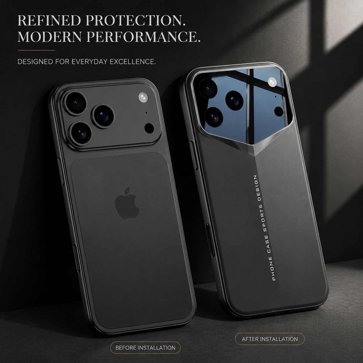 Premium iPhone Case Slim Matte Hard PC Cover Shockproof Anti Fingerprint Full Coverage Camera Lens Protection Lightweight Tough Protective Design