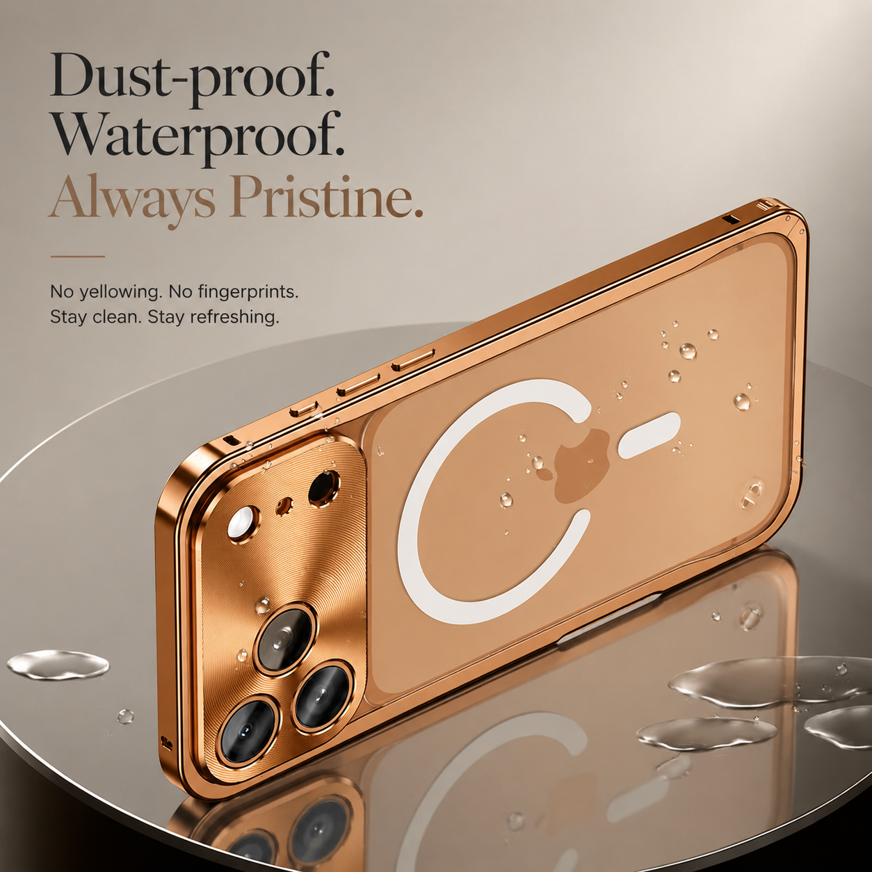 Premium iPhone Case MagSafe Compatible Magnetic Aluminum Bumper Frame Matte Transparent Back Shockproof Protective Camera Lens Guard Slim Full Coverage