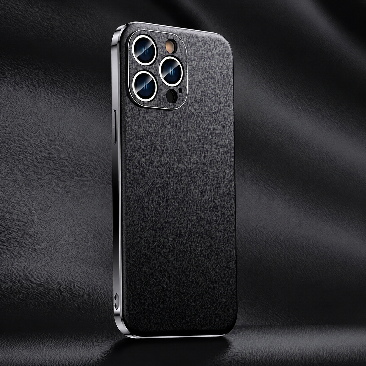 Premium iPhone Case Genuine Cowhide Leather Protective Cover MagSafe Compatible Camera Lens Protection Shockproof Plating Frame Slim Full Coverage