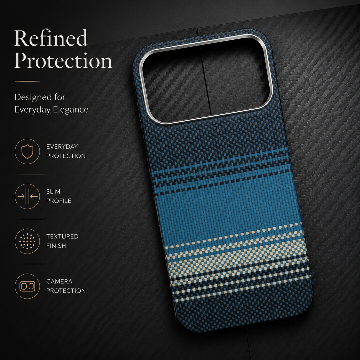 Premium iPhone Case MagSafe Compatible Aramid Carbon Fiber Ultra Thin Magnetic Protective Cover Shockproof Lightweight Slim Minimalist Design