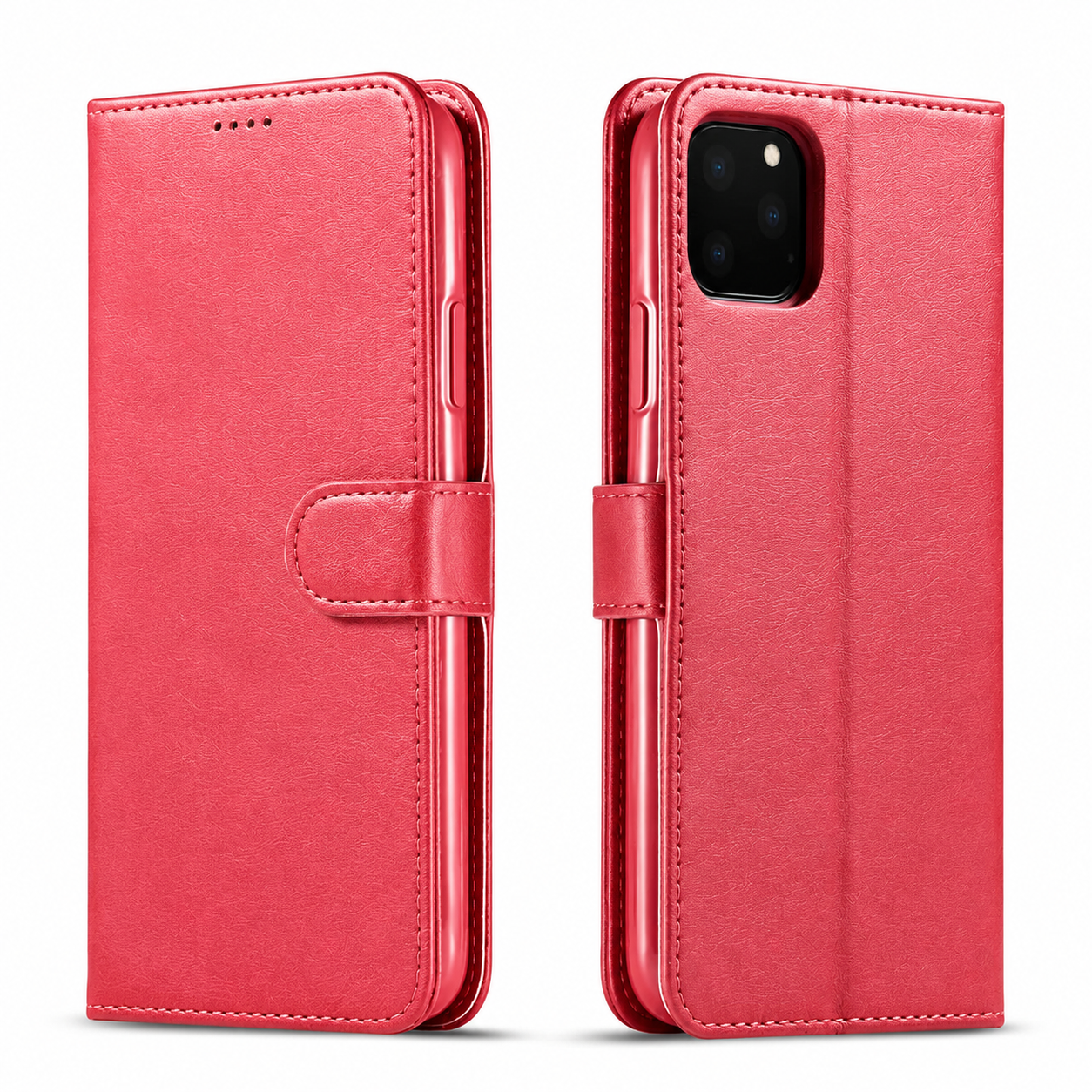 Premium iPhone Case Leather Wallet Flip Cover Card Holder Magnetic Closure Shockproof Camera Protection Slim Full Coverage Protective Design