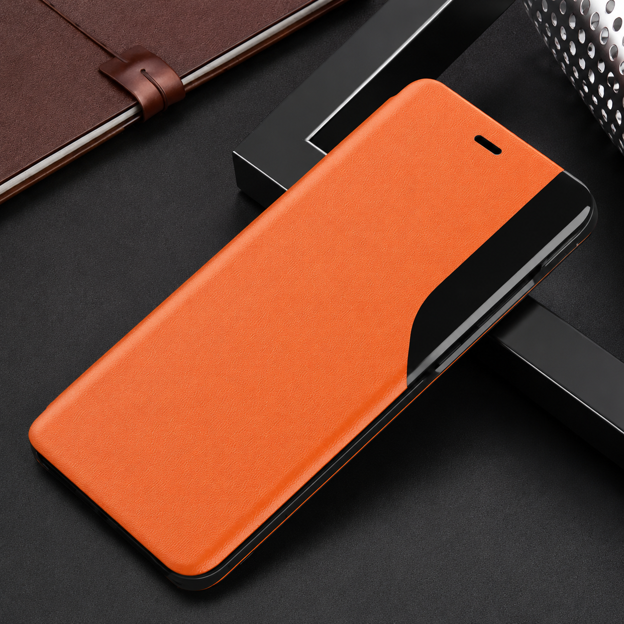 Premium iPhone Wallet Case MagSafe Compatible Magnetic Flip Cover PU Leather Card Holder Kickstand Shockproof Protective Full Coverage Camera Lens Guard Design
