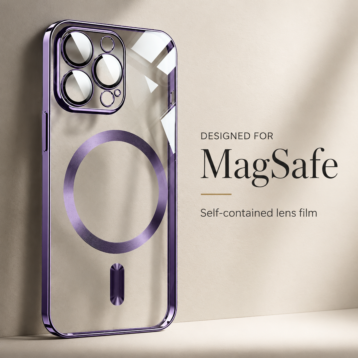 Premium iPhone Case MagSafe Compatible Magnetic Transparent Protective Cover Hard PC Back Silicone Bumper Shockproof Camera Lens Protection Anti Scratch Slim Design