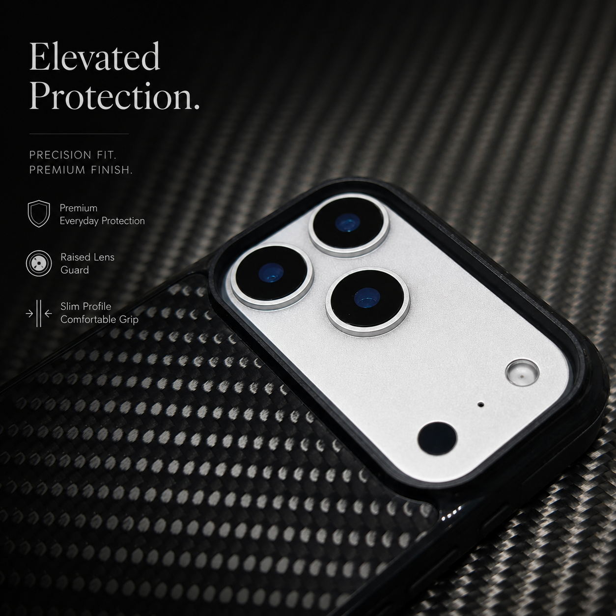 Premium iPhone Case MagSafe Compatible Woven Carbon Fiber Cover Dual Layer Shockproof Full Coverage Anti Scratch Lightweight Non Slip Design