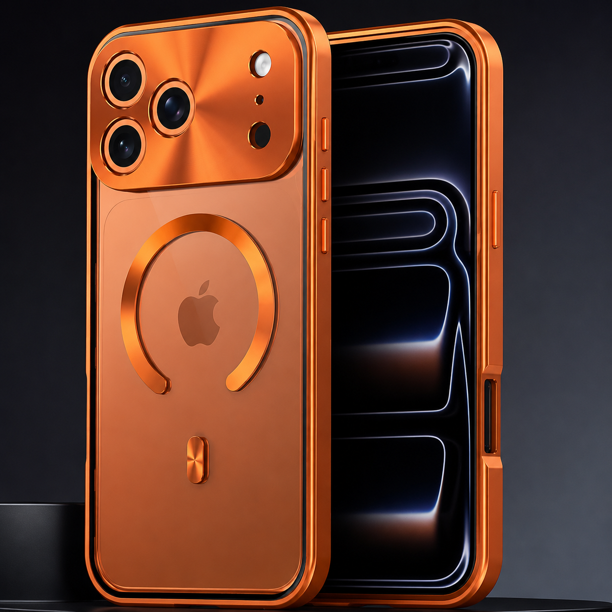 Premium iPhone Case MagSafe Compatible Magnetic Aluminum Frame Privacy Screen Protector Clear Back Shockproof Camera Lens Guard Slim Full Coverage