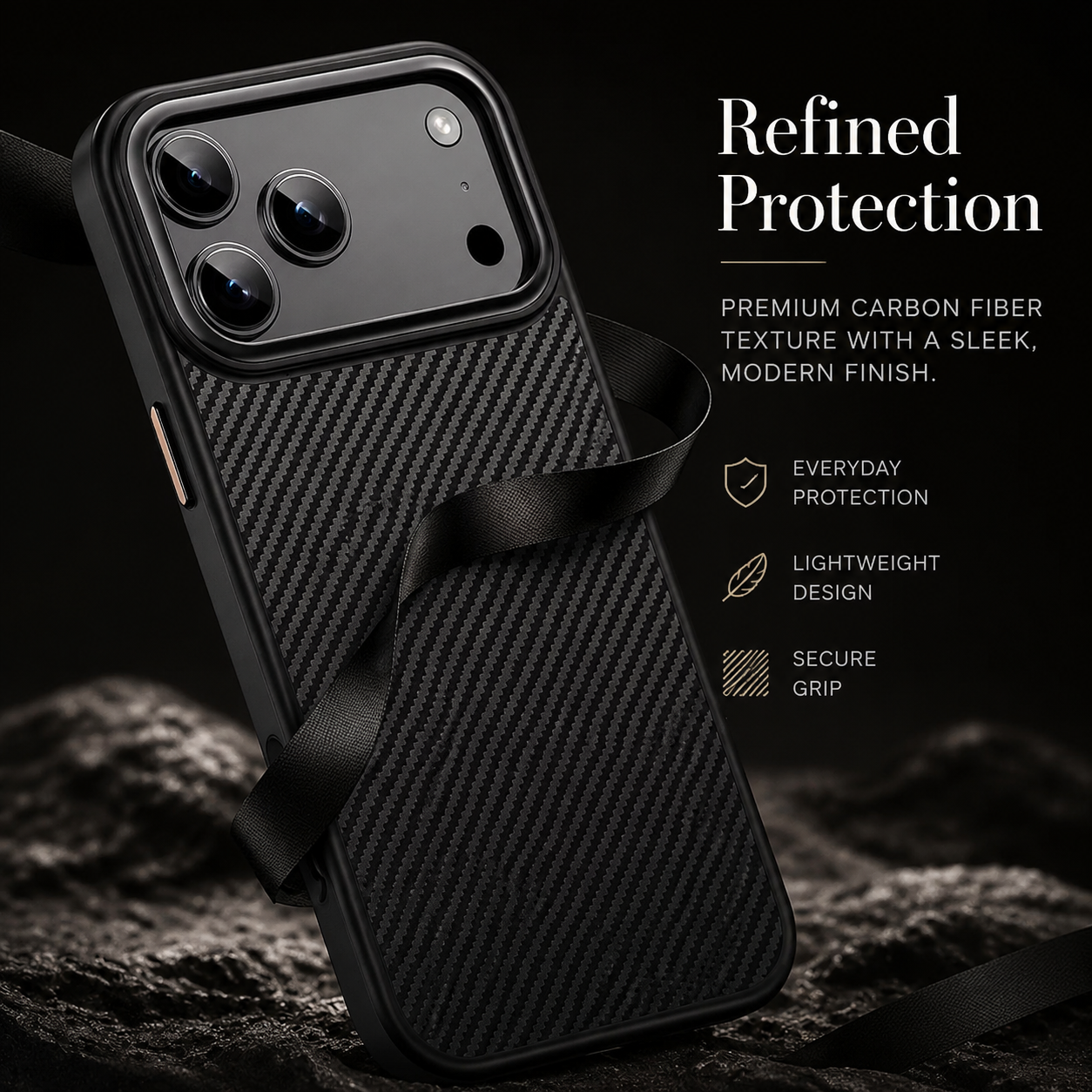 Premium iPhone Case MagSafe Compatible Kevlar Carbon Fiber Cover TPU PC Hybrid Magnetic Shockproof Protective Anti Fingerprint Slim Lightweight Design