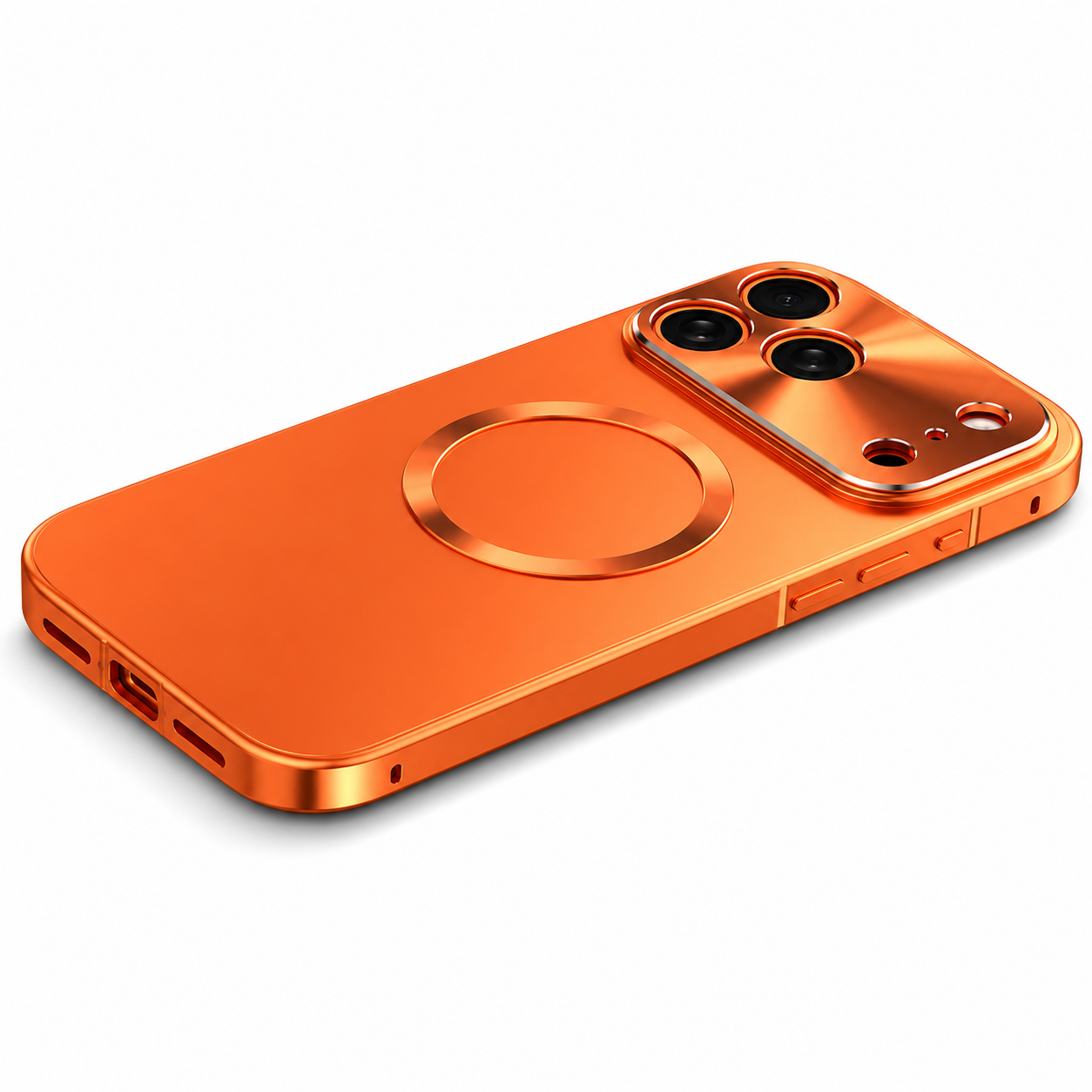 Premium iPhone Case MagSafe Compatible Magnetic Aluminum Frame Frosted Matte Shockproof Protective Camera Lens Protection Ultra Thin Full Coverage