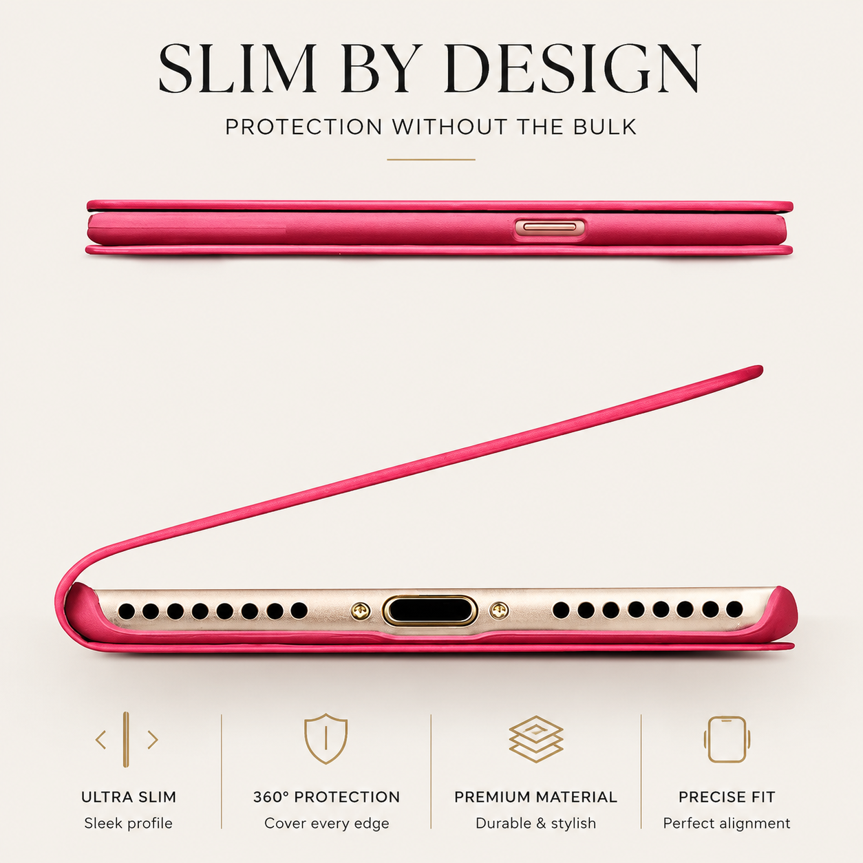 Premium iPhone Case Genuine Leather Wallet Flip Cover Card Holder Slim Shockproof Protective Cover Anti Scratch Lightweight Full Protection