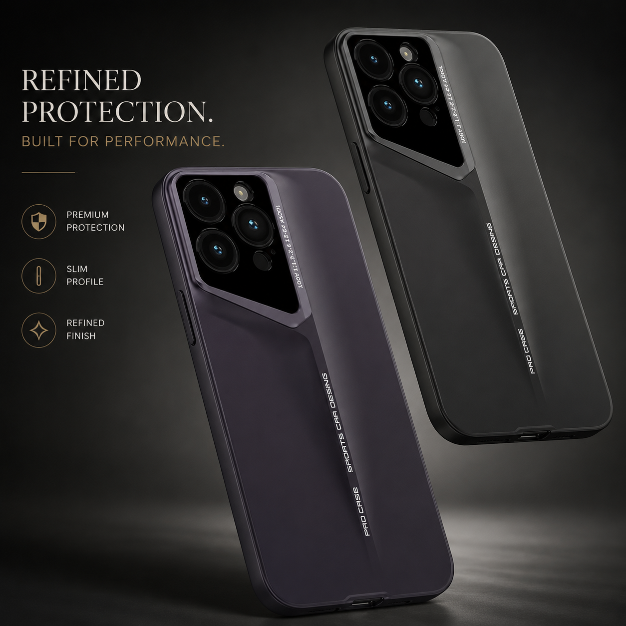 Premium iPhone Case Ultra Slim Matte Hard PC Cover Shockproof Anti Fingerprint Frosted Lens Protection Non Slip Full Coverage Protective Design