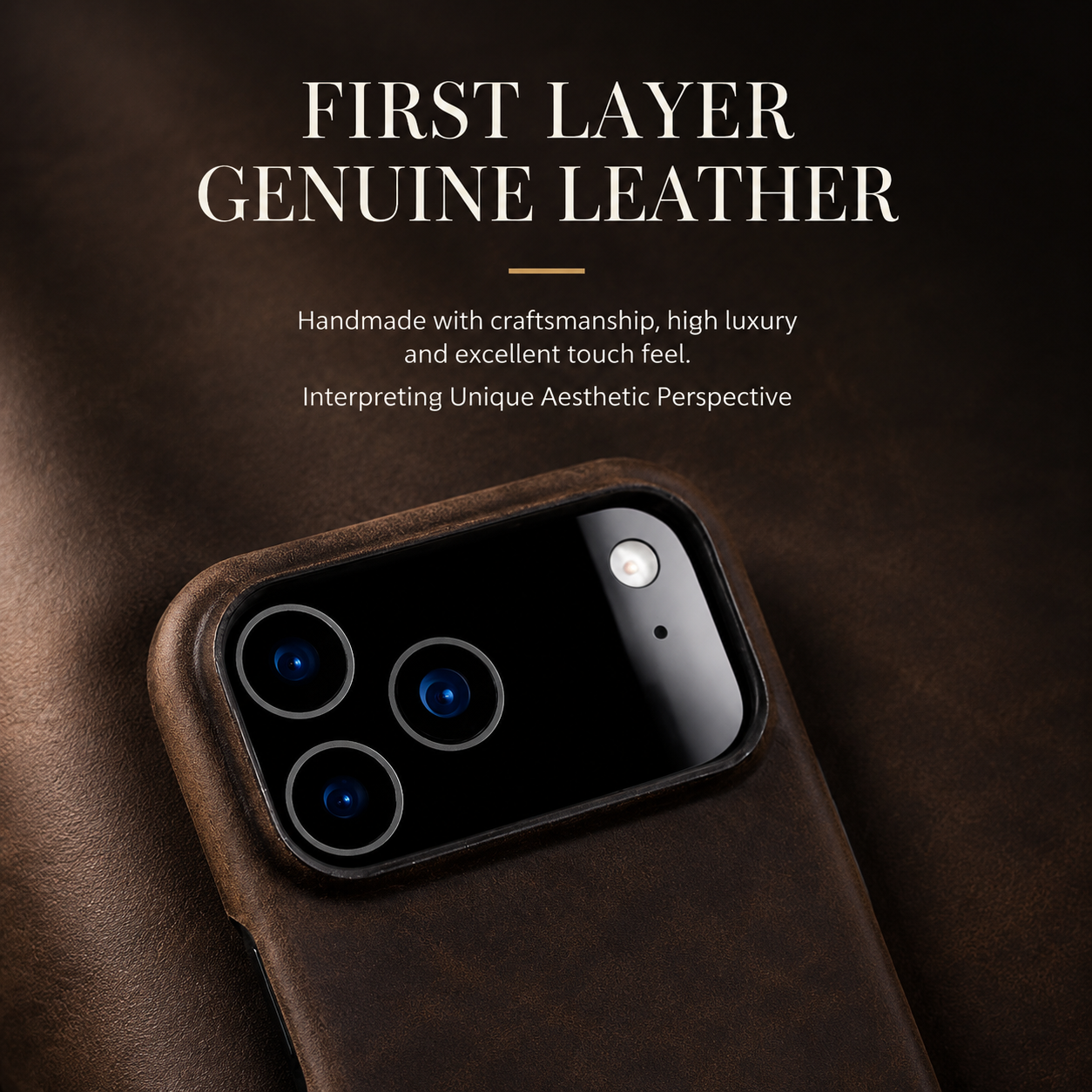Premium iPhone Case MagSafe Compatible Genuine Leather Magnetic Cover Cowhide Texture Shockproof Protective Cover Anti Scratch Full Back Slim