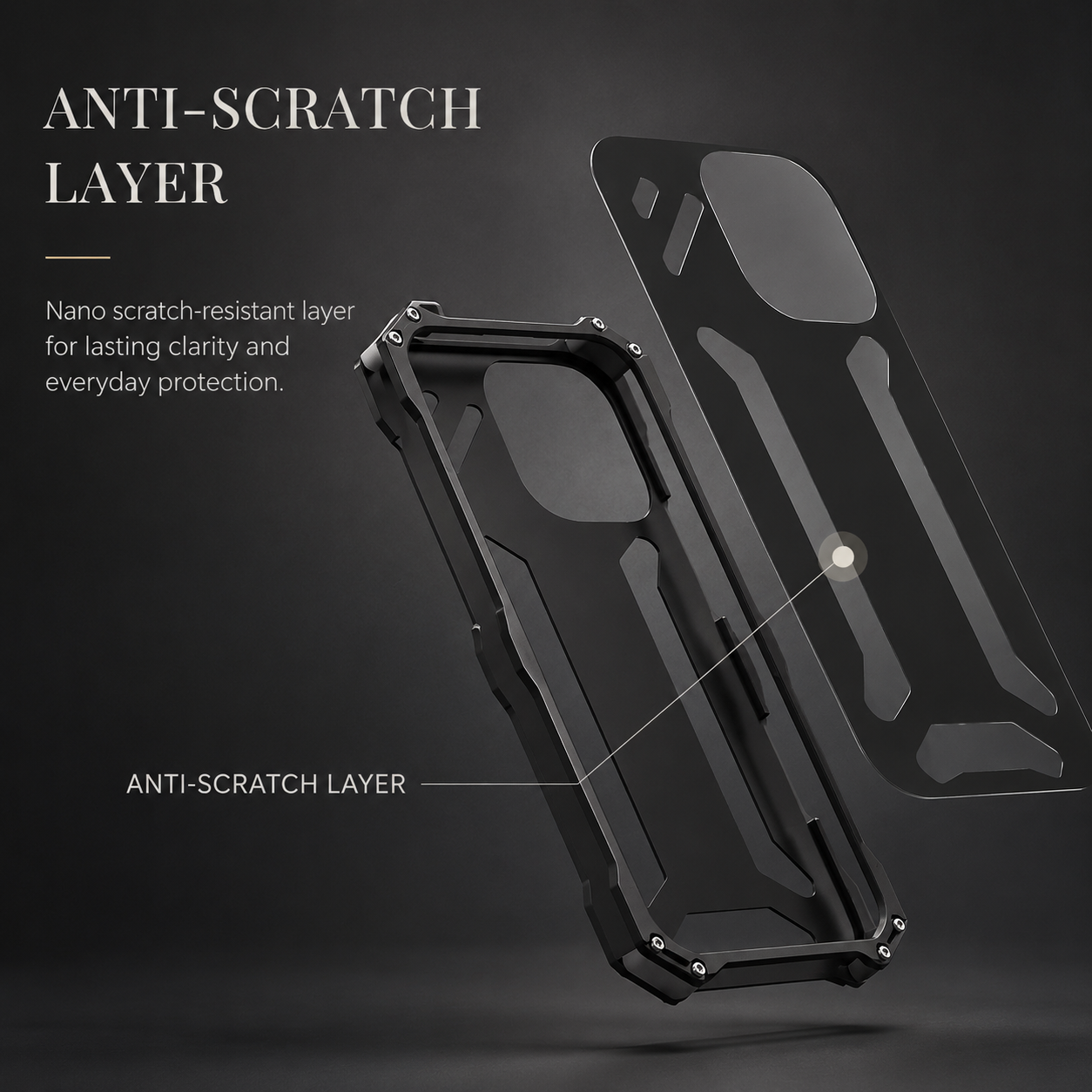 Premium iPhone Case Aluminum Alloy Metal Armor Cover Cooling Design Shockproof Anti Scratch Non Slip Heavy Duty Full Coverage Protective Design