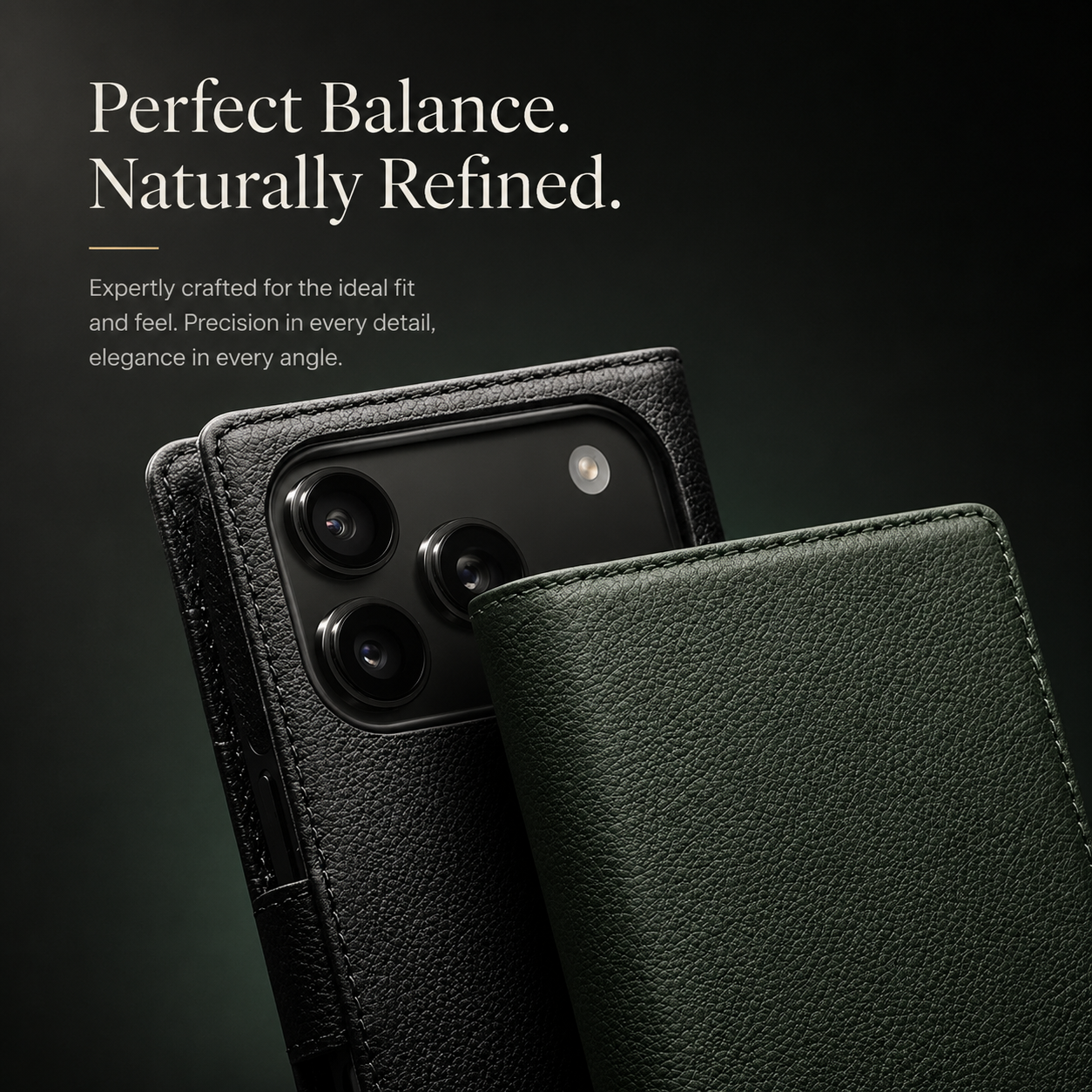 Premium iPhone Case Genuine Leather Wallet Flip Cover Card Holder Kickstand Shockproof Anti Scratch Ultra Slim Full Coverage Protective Design
