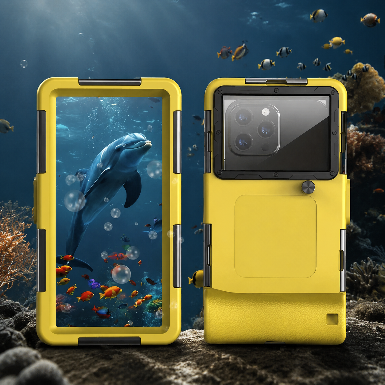 Premium Waterproof iPhone Case IP68 Protective Cover Full Body Shockproof Anti Scratch Sealed Underwater Protection Lanyard Durable Design Case