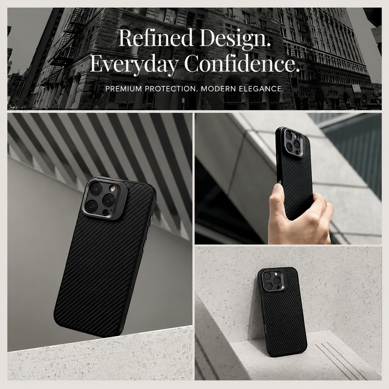Premium iPhone Case MagSafe Compatible Aramid Fiber Cover TPU Magnetic Shockproof Metal Frame Camera Protection Anti Scratch Full Coverage