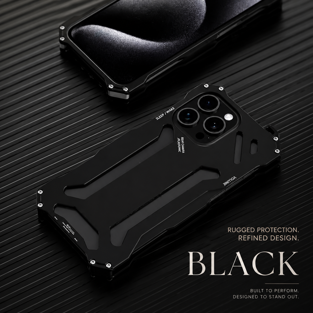 Premium iPhone Case Aluminum Alloy Metal Armor Cover Cooling Design Shockproof Anti Scratch Non Slip Heavy Duty Full Coverage Protective Design