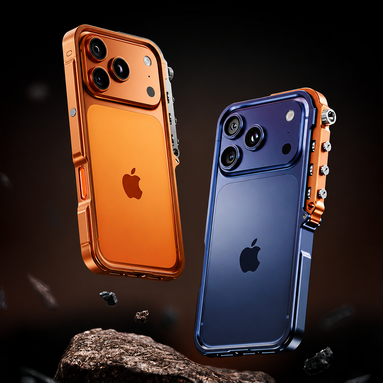 Premium iPhone Case Magnetic Aluminum Alloy Cyberpunk Bumper Heat Dissipation Shockproof Non Slip Lightweight Full Coverage Protective Design
