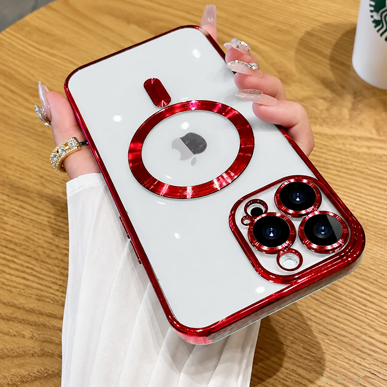 Premium iPhone Case MagSafe Compatible Magnetic Protective Cover Shockproof Camera Lens Protection Slim TPU Plating Frame Anti Scratch Full Coverage