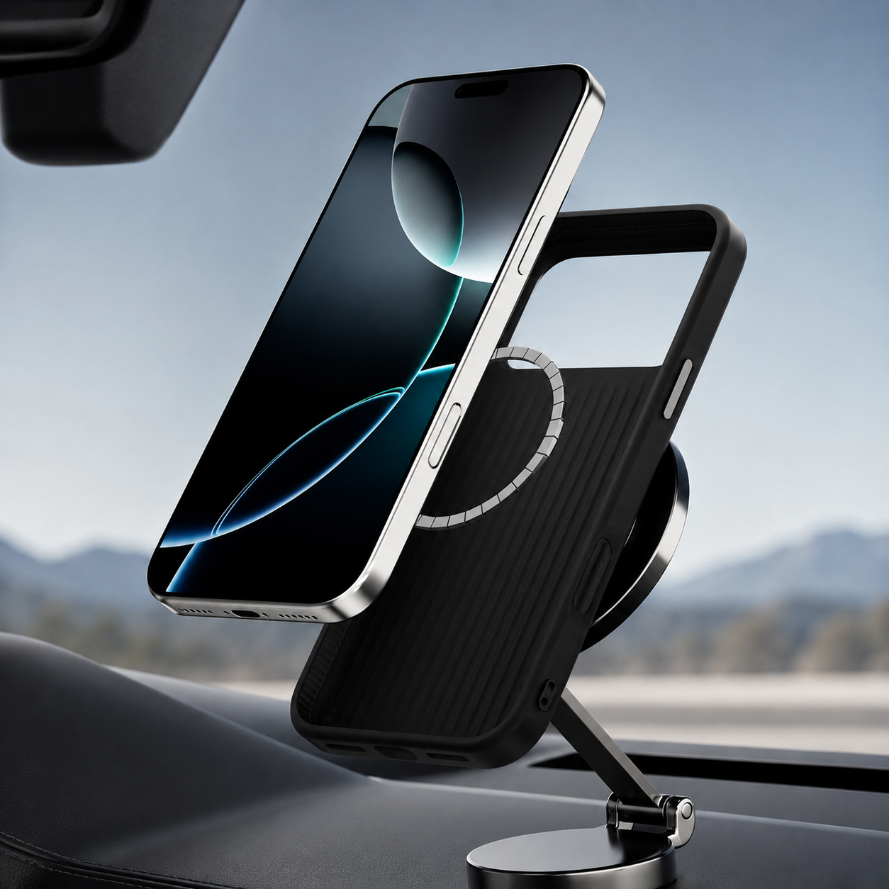 Premium iPhone Case Invisible Magnetic Cover Dual Layer Shockproof Matte Frosted Ultra Slim Full Coverage Camera Protection Anti Fingerprint Design