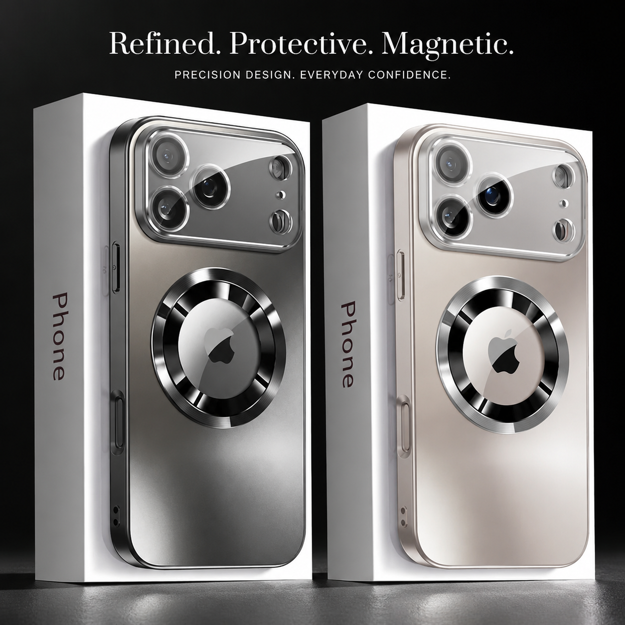 Premium iPhone Case MagSafe Compatible Magnetic Titanium Matte Cover Shockproof Protective PC TPU Back Camera Lens Protection Ultra Thin Full Coverage