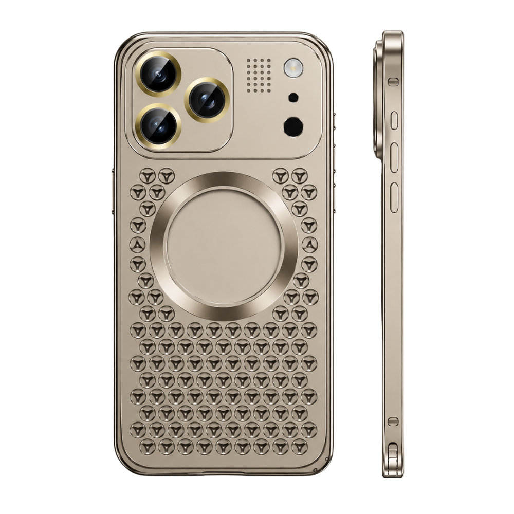 Premium iPhone Case Magnetic Aluminum Alloy Frame Shockproof Protective Cover Heat Dissipation Camera Lens Guard Slim Metal Design Full Coverage