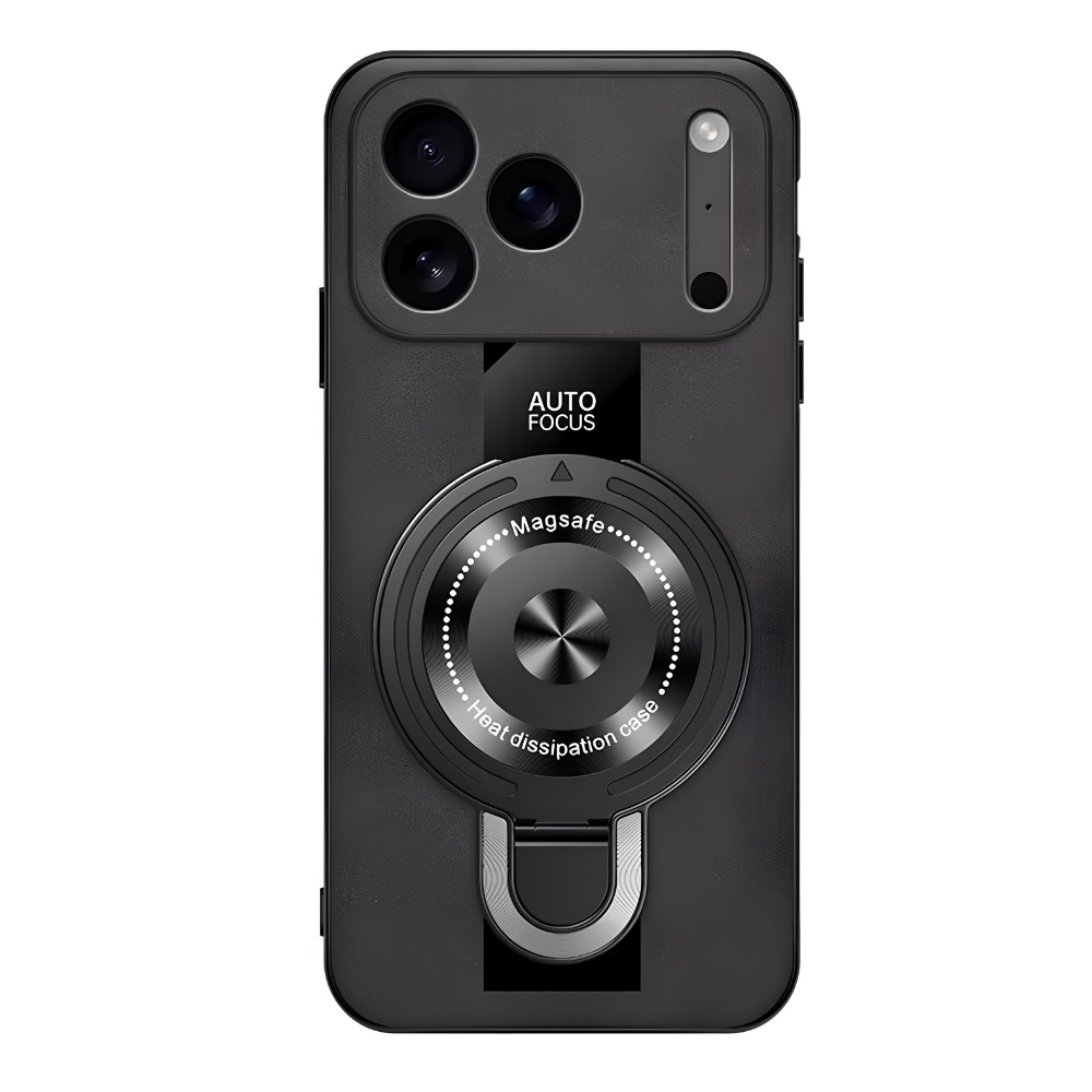 Premium iPhone Case Magnetic Matte Fiber MagSafe Compatible Ring Stand Shockproof PC TPU Silicone Hybrid Slim Full Coverage Protective Design