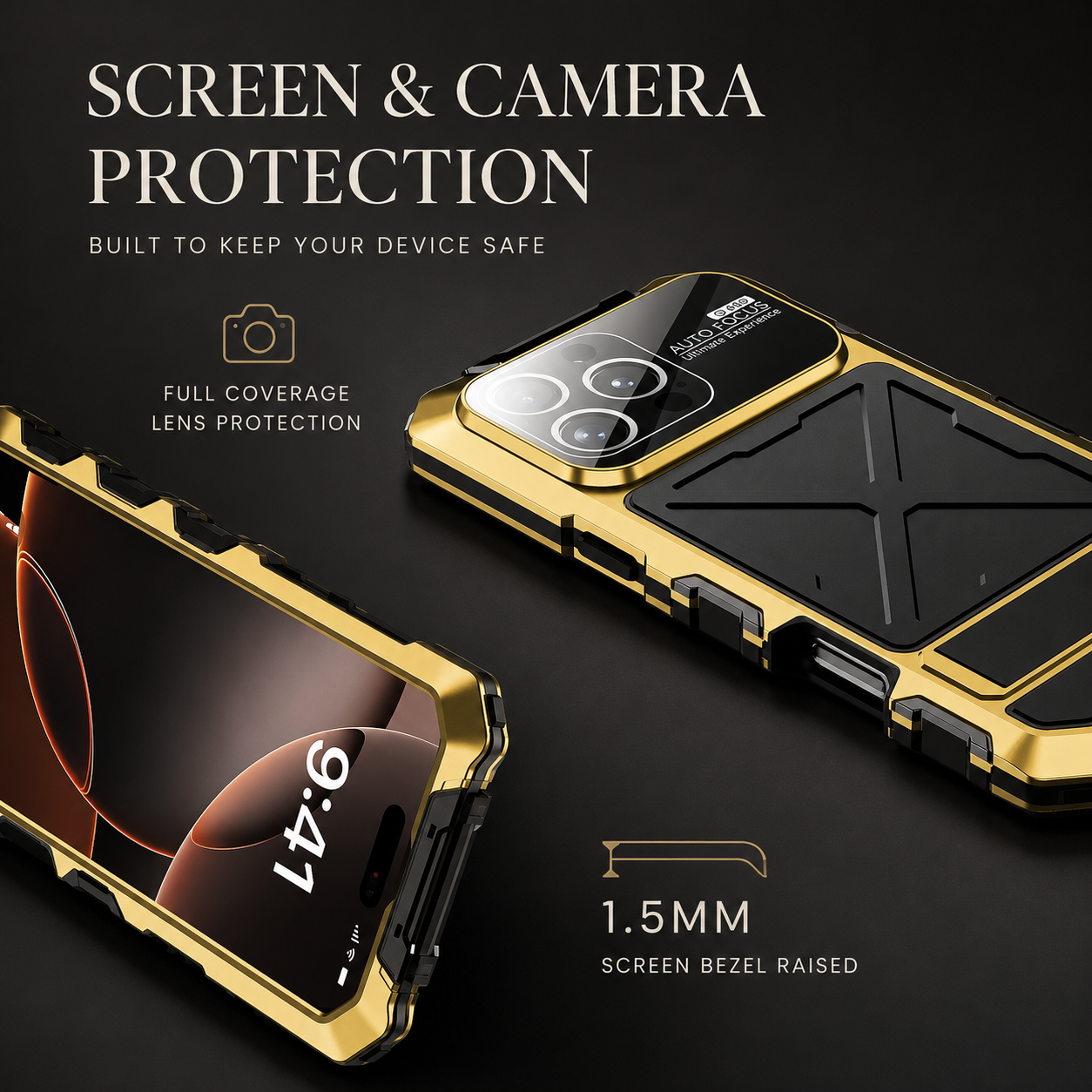 Premium iPhone Case MagSafe Compatible Magnetic Protective Cover 360 Metal Lock Frame Dual Tempered Glass Shockproof Camera Lens Guard Full Body Ultra Thin Design