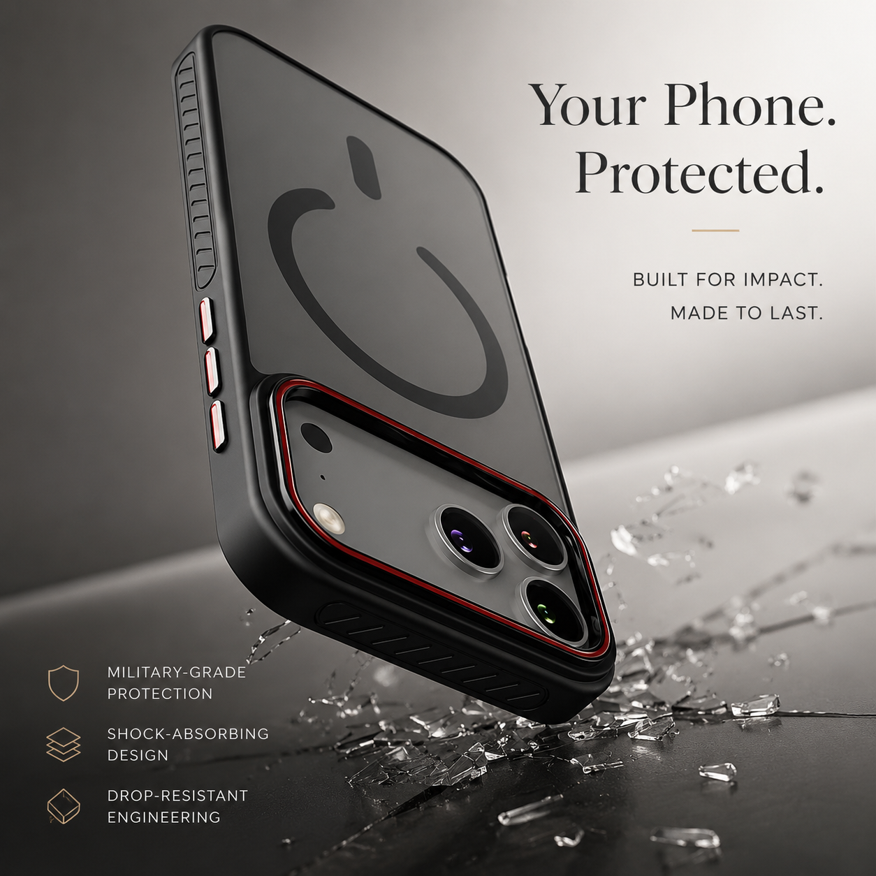 Premium iPhone Case MagSafe Compatible Magnetic Transparent Matte Cover Shockproof Protective Frame Camera Lens Protection Slim Full Coverage