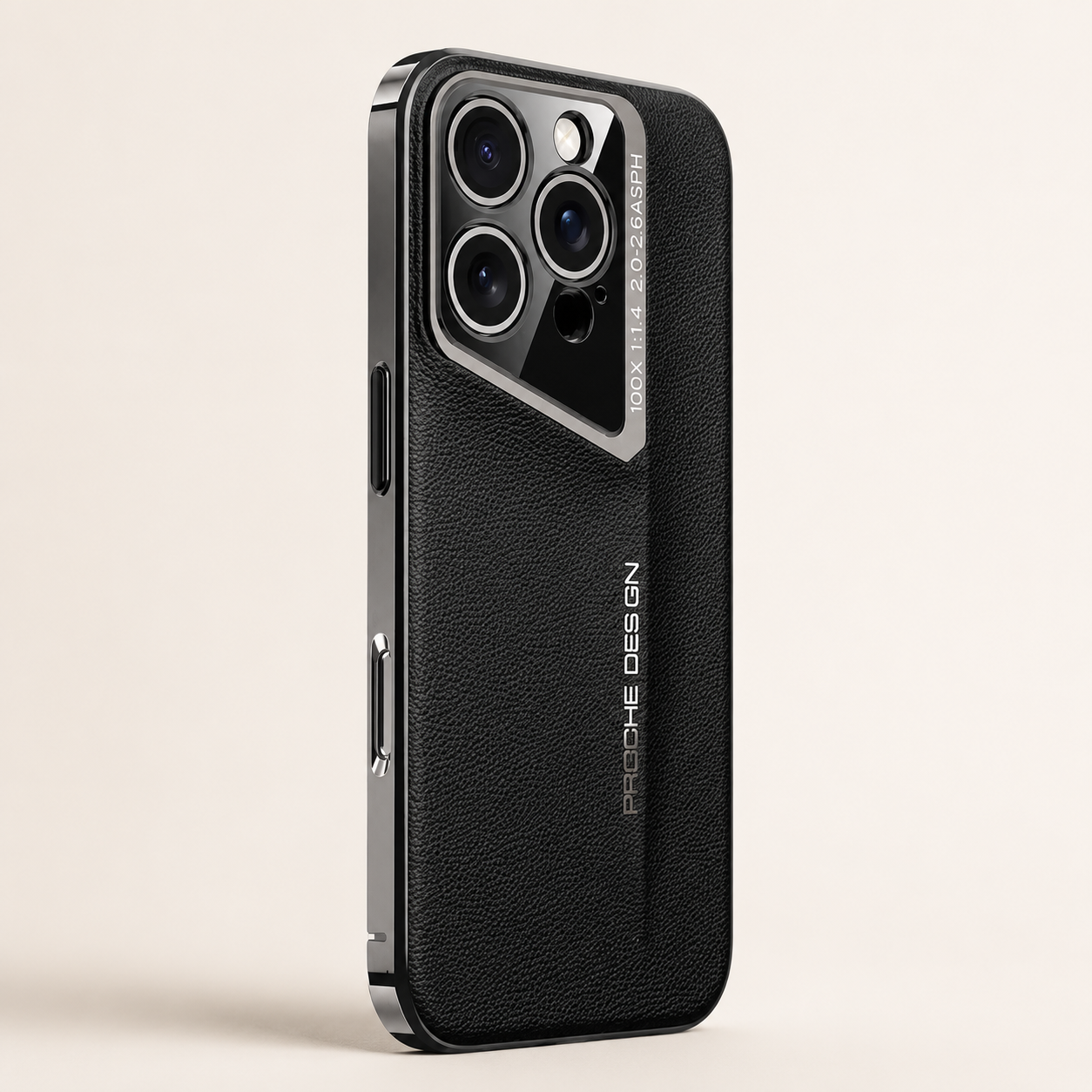 Premium iPhone Case Genuine Leather Shockproof Protective Cover Electroplated Hard Back Camera Lens Protection Anti Slip Grip Slim Full Coverage