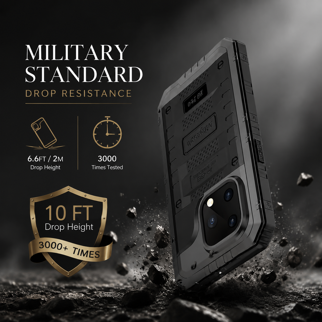 Premium iPhone Case MagSafe Compatible IP68 Waterproof Aluminum Armor Cover Magnetic Shockproof Full Body Camera Guard Rugged Protective Design