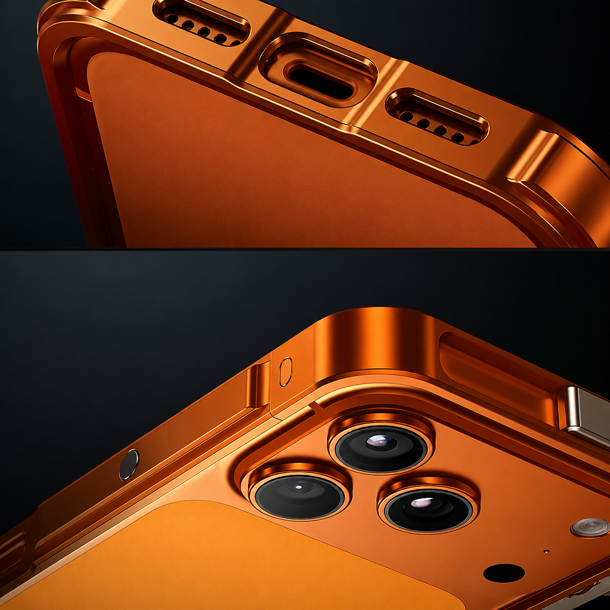 Premium iPhone Case Magnetic Aluminum Alloy Cyberpunk Bumper Heat Dissipation Shockproof Non Slip Lightweight Full Coverage Protective Design