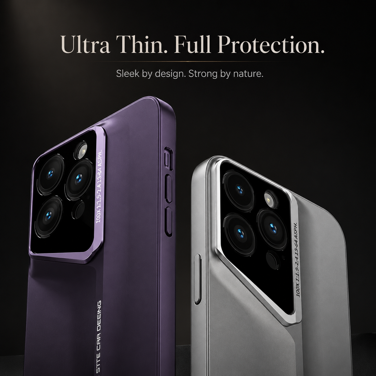 Premium iPhone Case Ultra Thin Titanium Style Cover Shockproof Camera Lens Protection Lightweight Non Slip Full Coverage Anti Scratch Slim Design