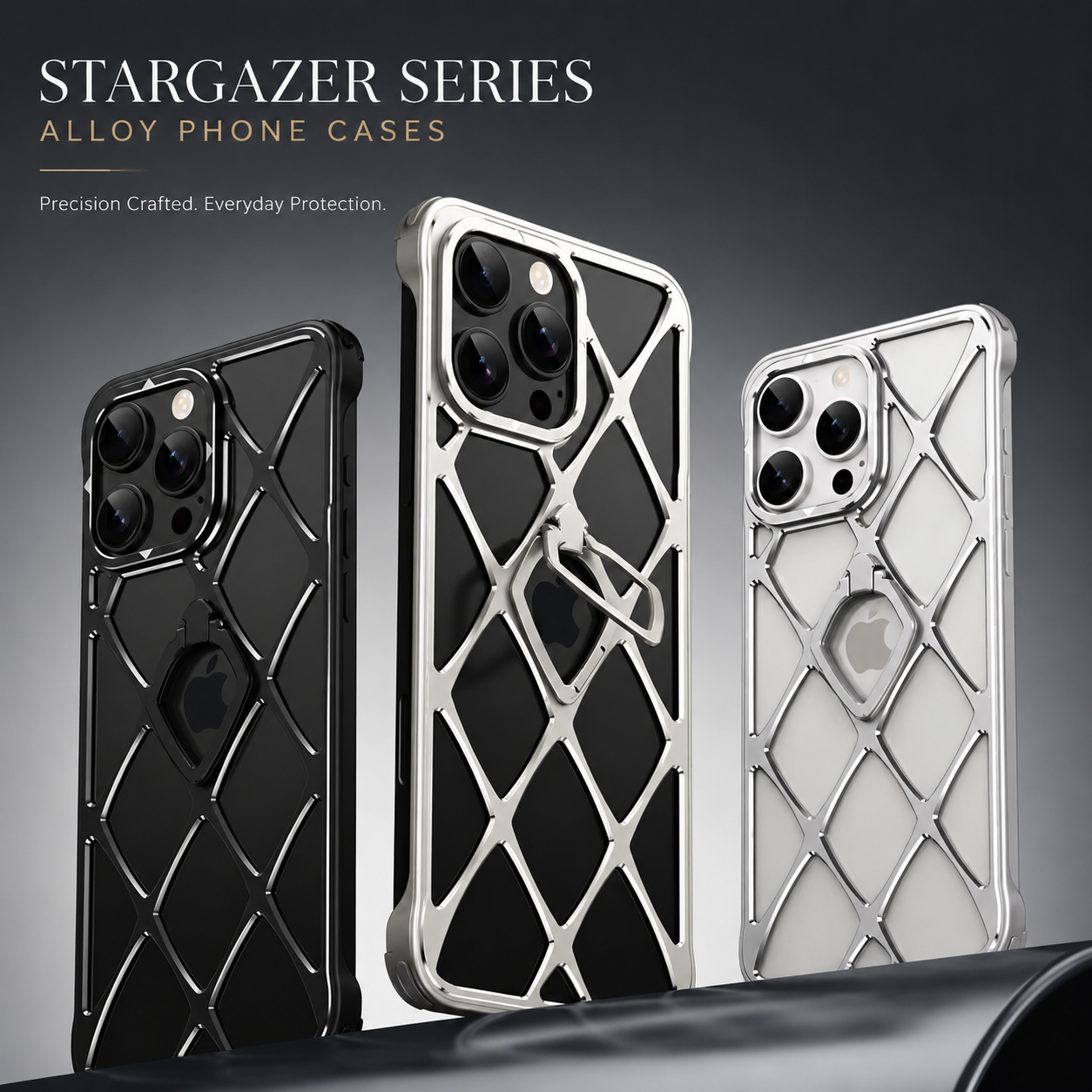 Premium iPhone Case MagSafe Compatible Magnetic Ultra Light Metal Frame Cooling Back Built-in Stand Shockproof Camera Protection Slim Full Coverage