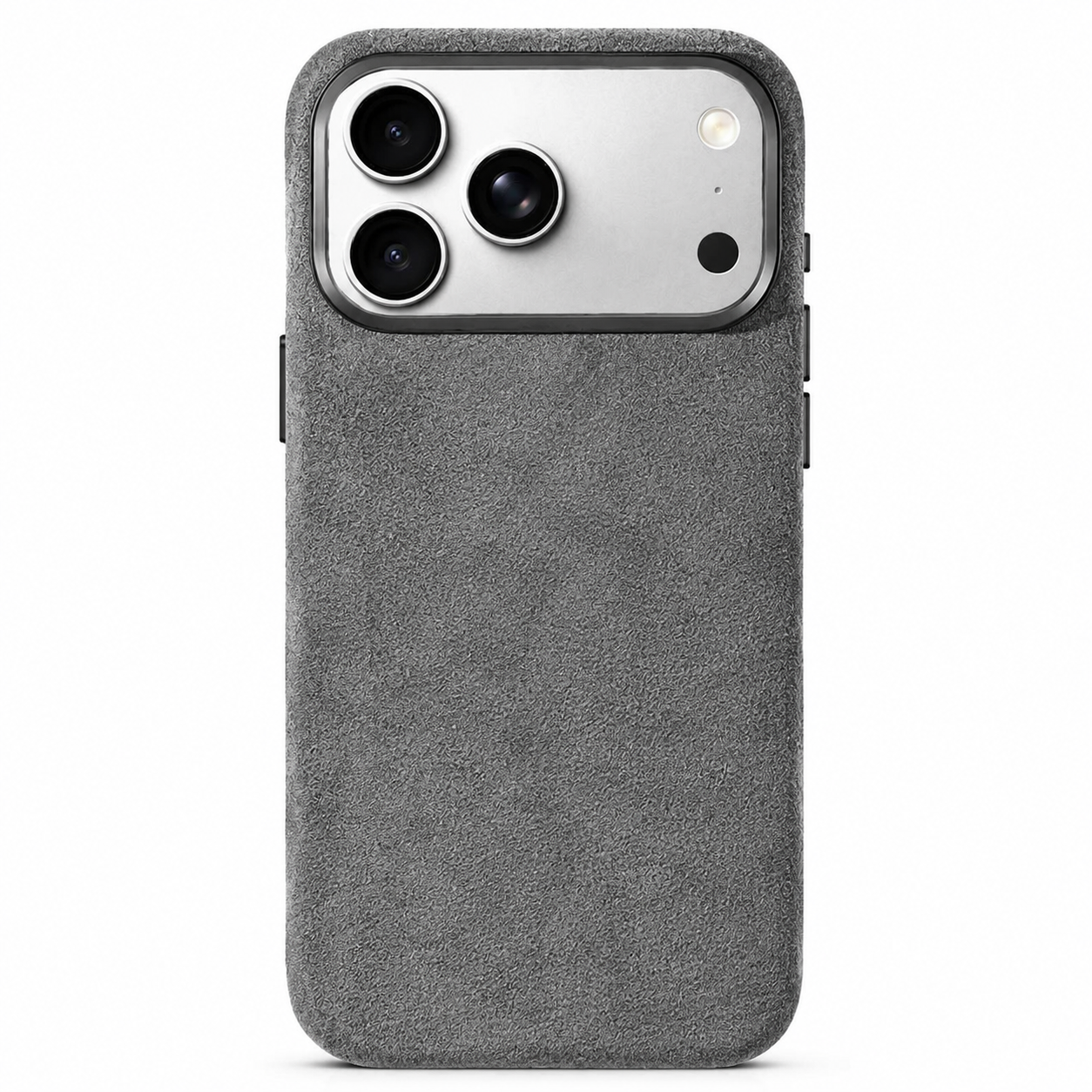 Premium iPhone Case Italian Alcantara Magnetic MagSafe Compatible Smart Button Leather Finish Protective Cover Slim Full Coverage Luxury Design