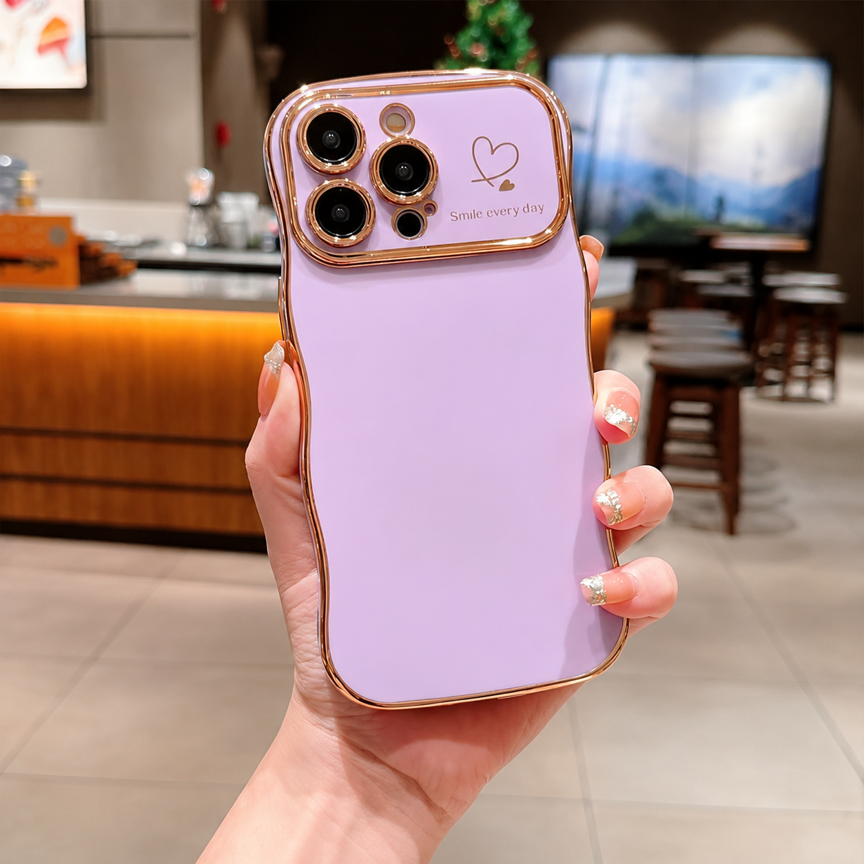 Premium iPhone Case MagSafe Compatible Transparent Plating Wave Heart Design Shockproof Protective Cover Camera Lens Protection Ultra Thin Full Coverage