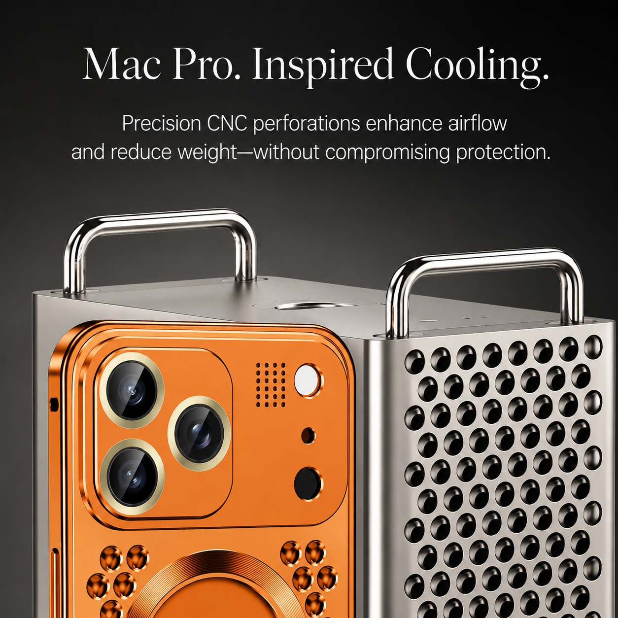 Premium iPhone Case Magnetic Aluminum Alloy Frame Shockproof Protective Cover Heat Dissipation Camera Lens Guard Slim Metal Design Full Coverage