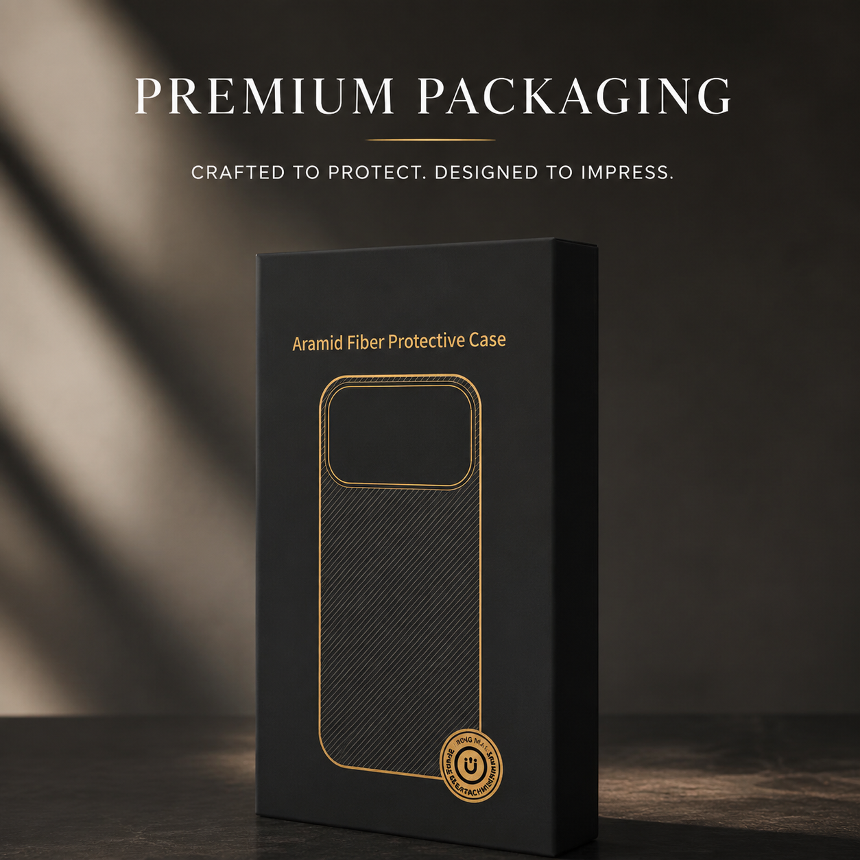 Premium iPhone Case Aramid Fiber Slim Hard Cover Matte Black Shockproof Protective Anti Scratch Lightweight Full Coverage Durable Design