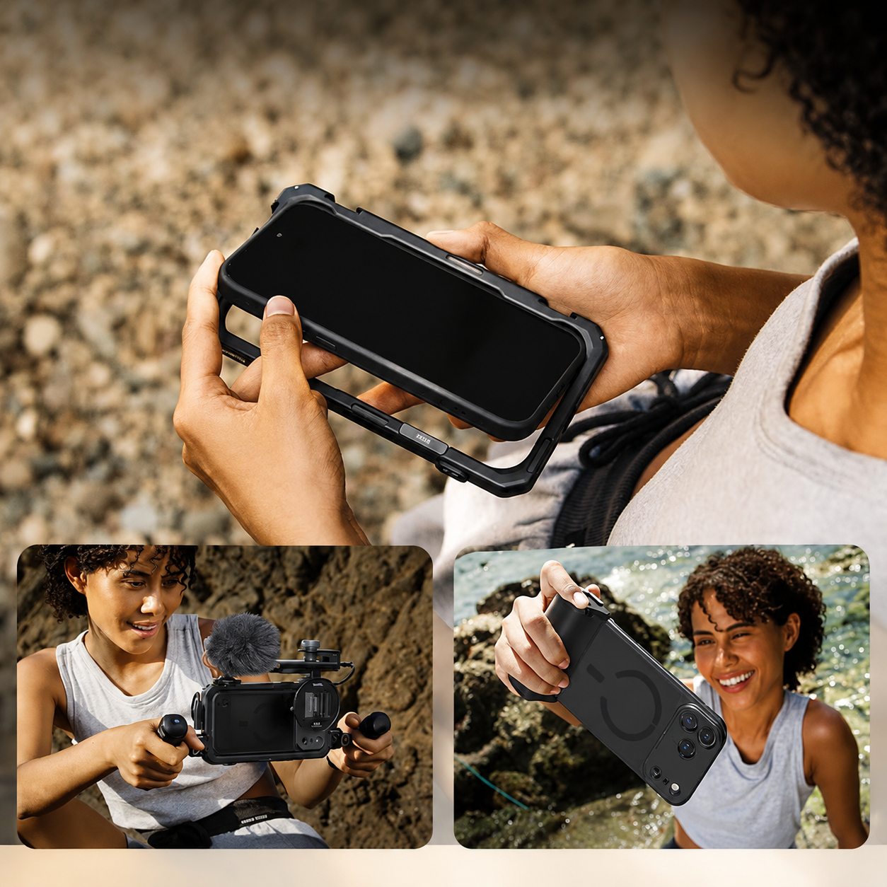 Premium iPhone Case Photography Cover MagSafe Compatible 67mm Filter Mount 17mm Lens Support Kickstand Shockproof Full Coverage Protective Design