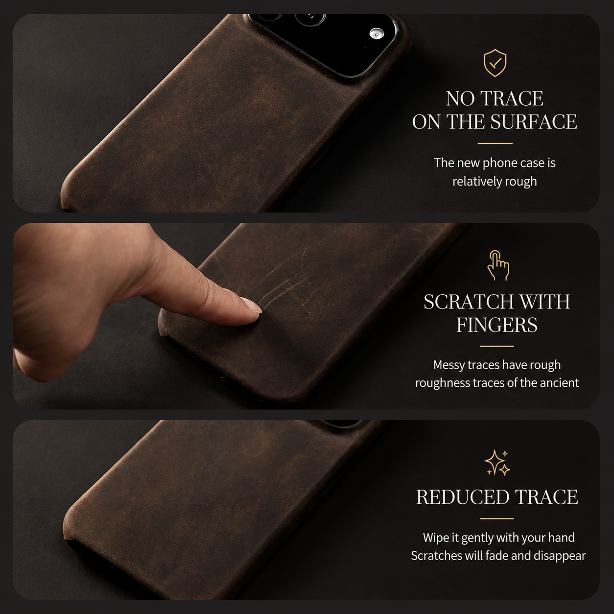 Premium iPhone Case MagSafe Compatible Genuine Leather Magnetic Cover Cowhide Texture Shockproof Protective Cover Anti Scratch Full Back Slim