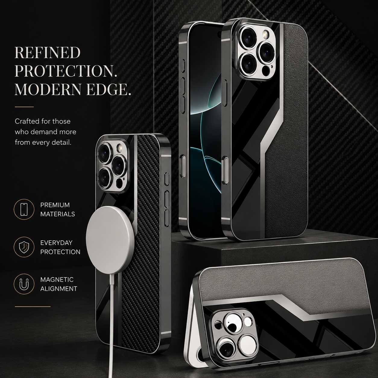 Premium iPhone Case Leather Plating Cover Soft TPU Edge Camera Lens Protection Shockproof Anti Scratch Ultra Thin Full Coverage Protective Design