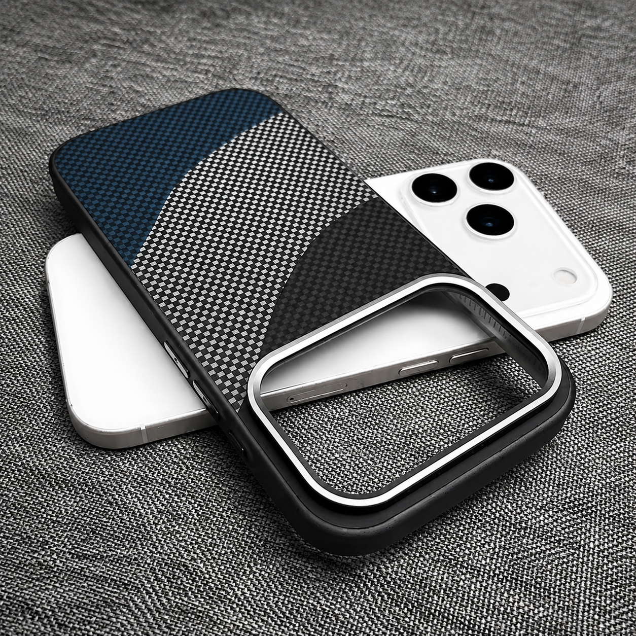 Premium iPhone Case MagSafe Compatible Carbon Fiber Armor Cover Alloy Camera Guard Shockproof Full Coverage Non Slip PC Anti Scratch Design