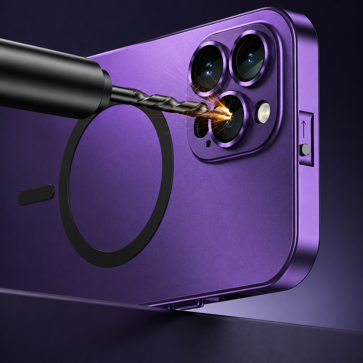 Premium iPhone Case MagSafe Compatible Magnetic Aluminum Frame PC Back Cover Shockproof Protective Camera Lens Protection Ultra Thin Full Coverage