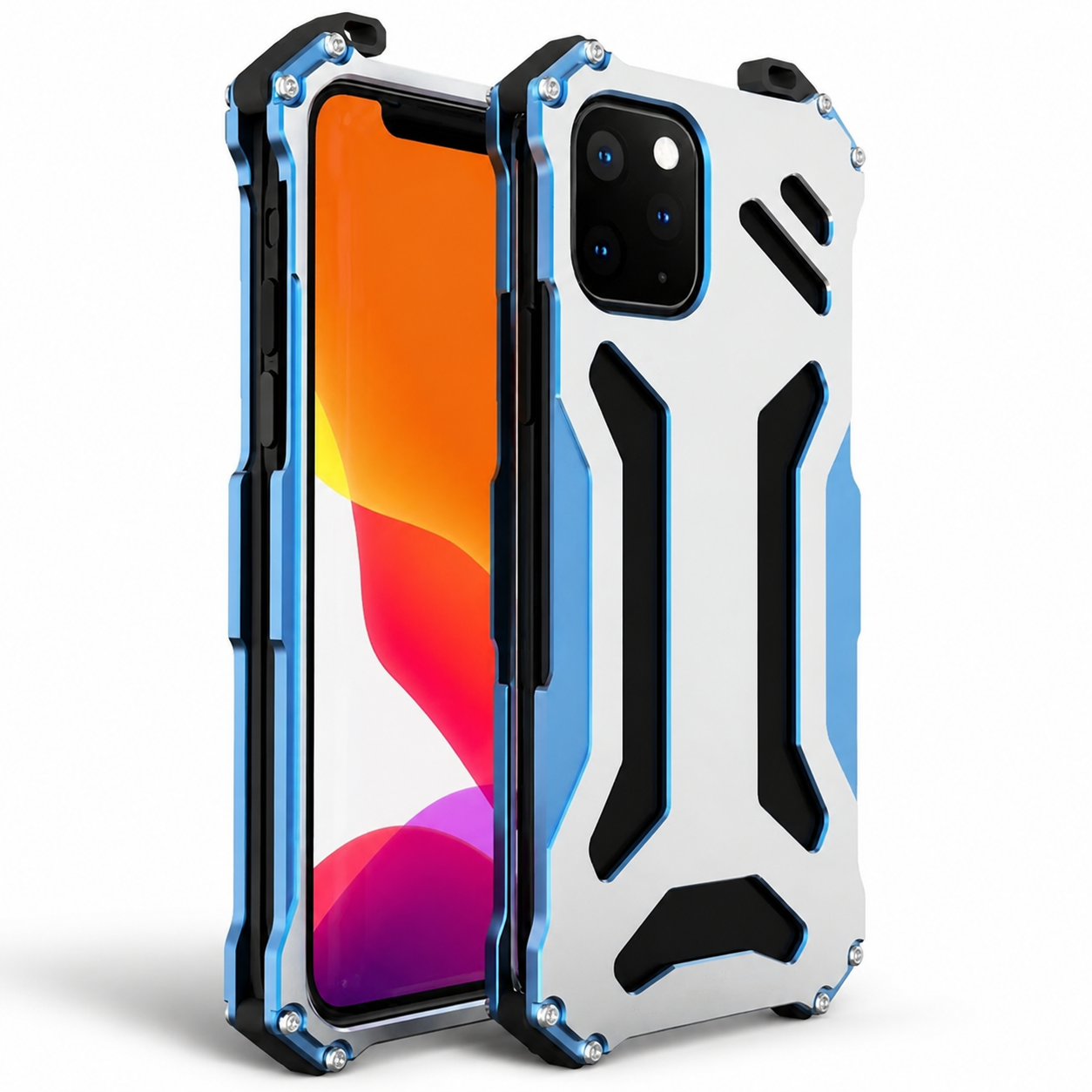 Premium iPhone Case Slim Aluminum Metal Shockproof Cover Hard Back Anti Fingerprint Non Slip Heavy Duty Full Coverage Scratch Resistant Protective Design