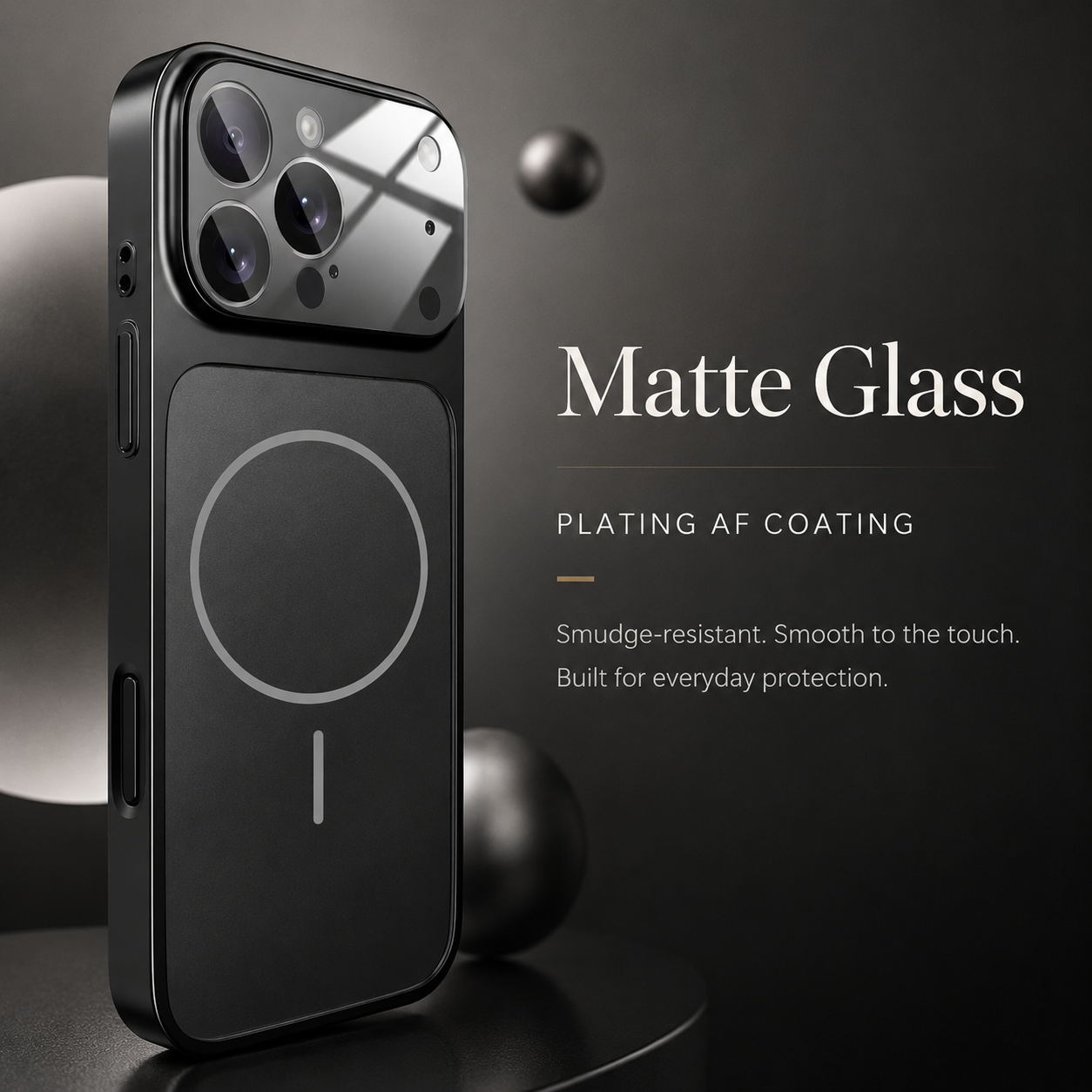 Premium iPhone Case MagSafe Compatible Magnetic Nano Matte Glass Back Cover Shockproof Armor Frame Camera Lens Protection Ultra Thin Full Coverage