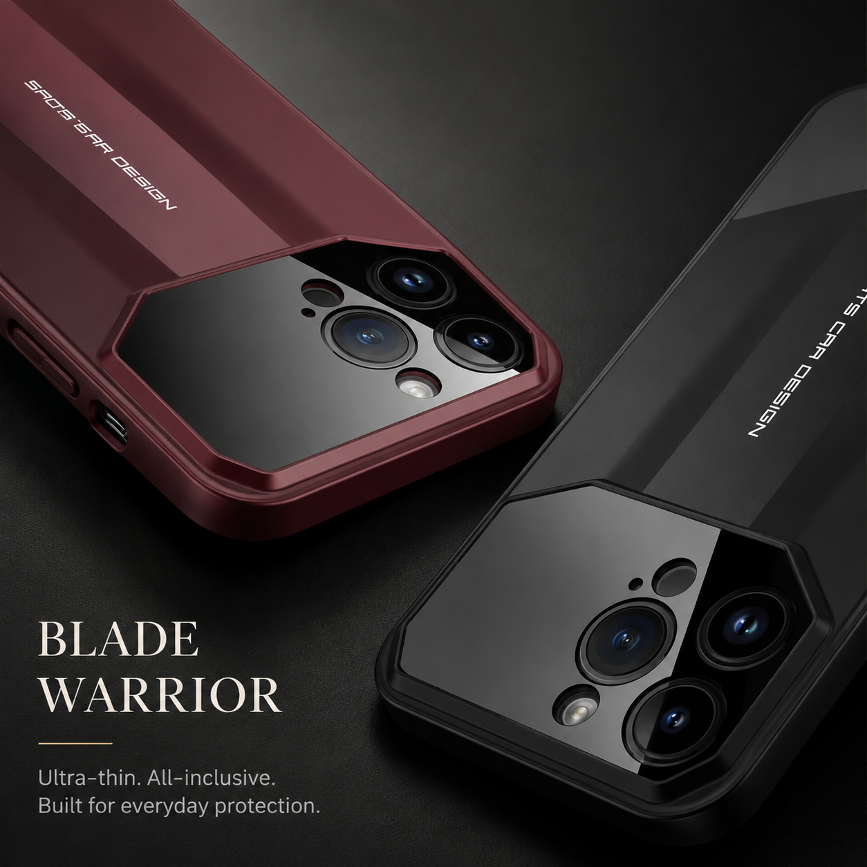 Premium iPhone Case Shockproof Protective Cover 2 in 1 Hard PC Camera Lens Protection Anti Scratch Slim Dustproof Full Coverage Supercar Design