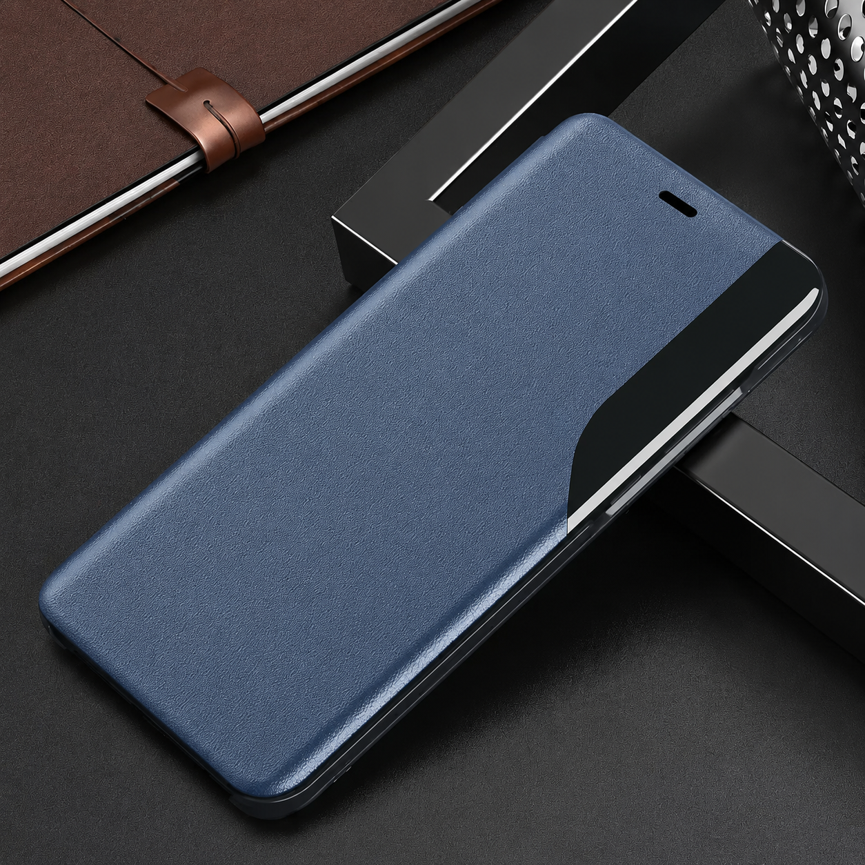 Premium iPhone Wallet Case MagSafe Compatible Magnetic Flip Cover PU Leather Card Holder Kickstand Shockproof Protective Full Coverage Camera Lens Guard Design