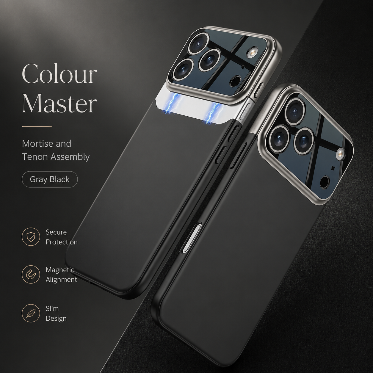 Premium iPhone Case Slim Hard Protective Cover Camera Lens Protection Shockproof Anti Scratch Matte Non Slip Two Tone Full Coverage