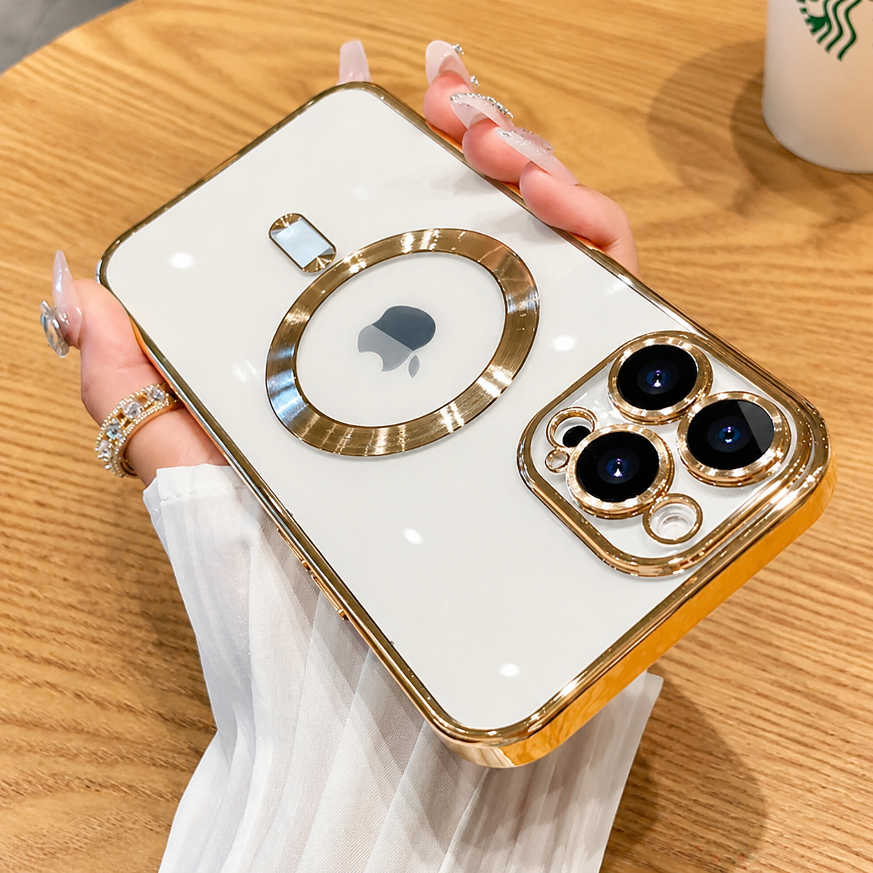 Premium iPhone Case MagSafe Compatible Magnetic Protective Cover Shockproof Camera Lens Protection Slim TPU Plating Frame Anti Scratch Full Coverage
