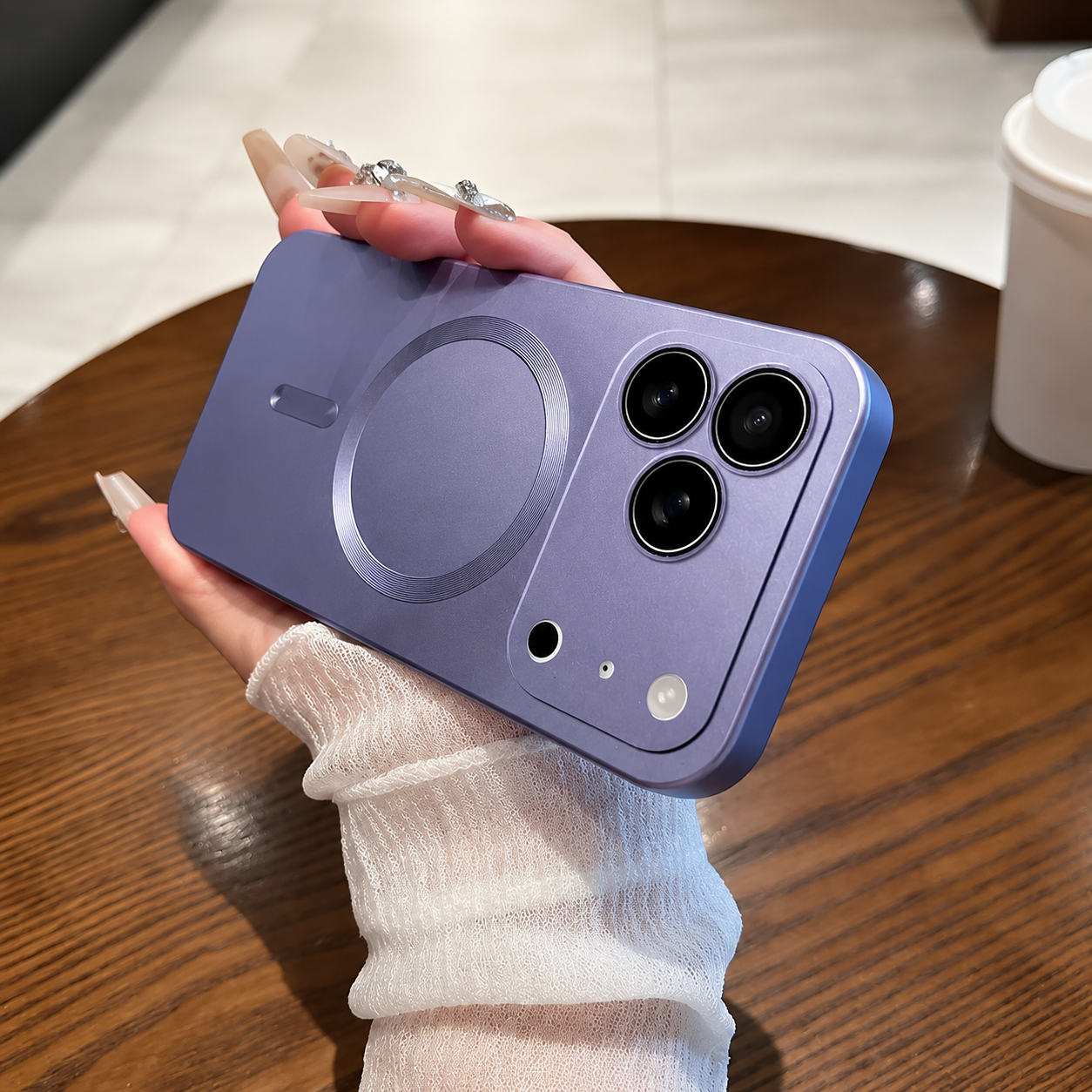 Premium iPhone Case MagSafe Compatible Magnetic Metallic Finish Shockproof Protective Cover Wireless Charging Camera Lens Protection Soft TPU Slim Full Coverage