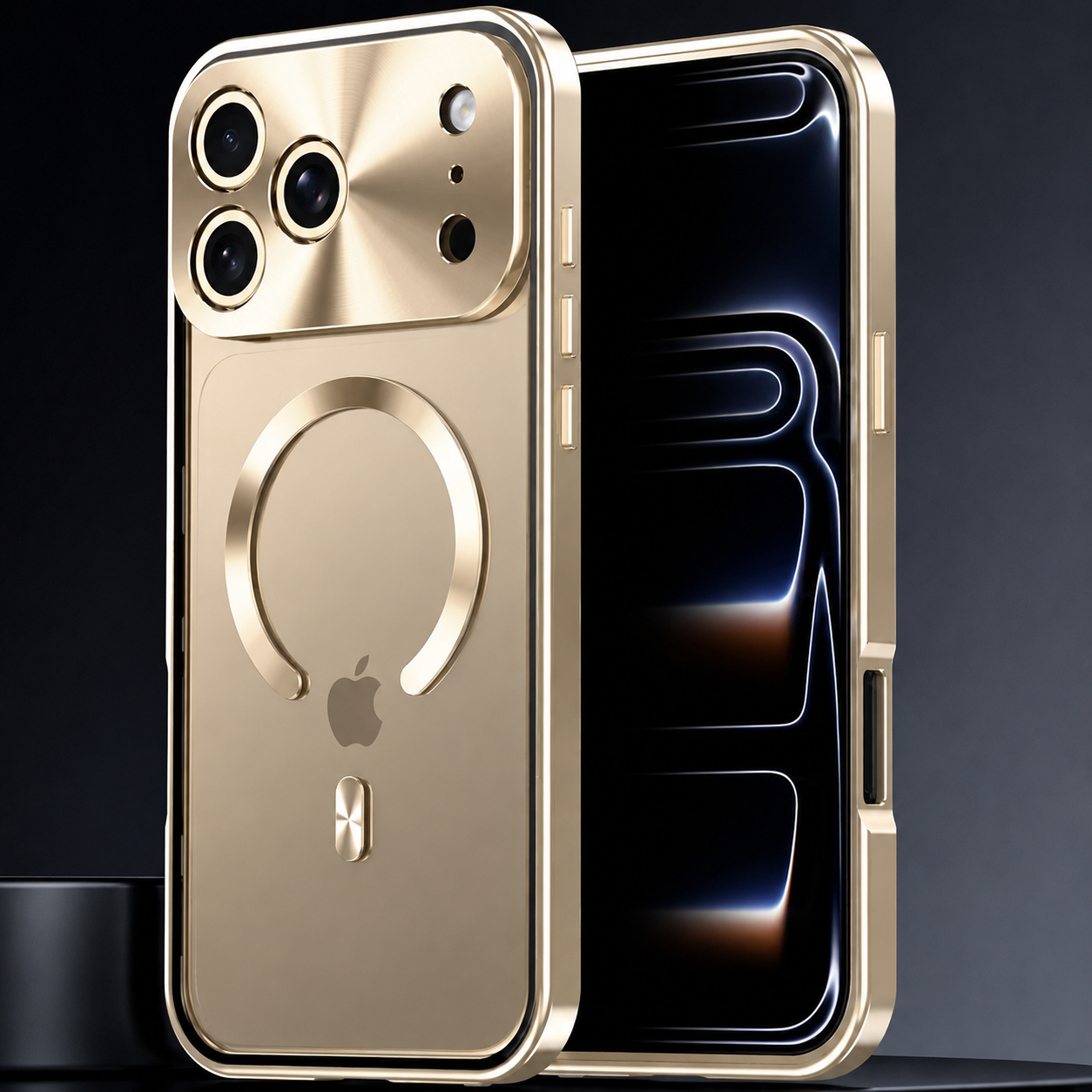 Premium iPhone Case MagSafe Compatible Magnetic Aluminum Frame Privacy Screen Protector Clear Back Shockproof Camera Lens Guard Slim Full Coverage