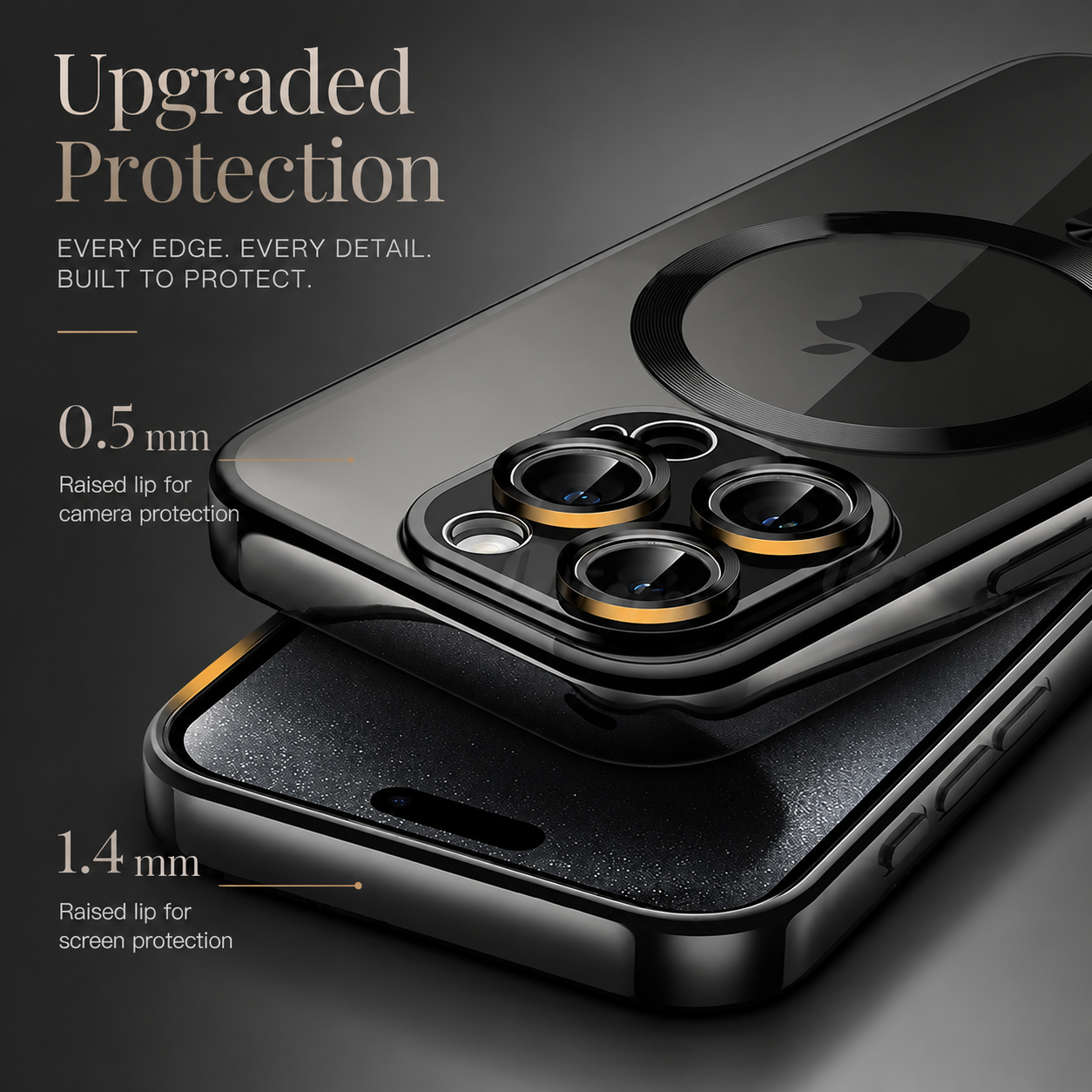 Premium iPhone Case MagSafe Compatible Magnetic Transparent Protective Cover Hard PC Back Silicone Bumper Shockproof Camera Lens Protection Anti Scratch Slim Design